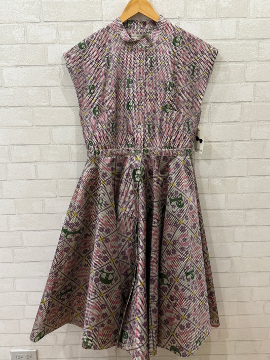 MARY KATRANTZOU NWT  Drive Maxi Dress Grid Lace/XL-US14