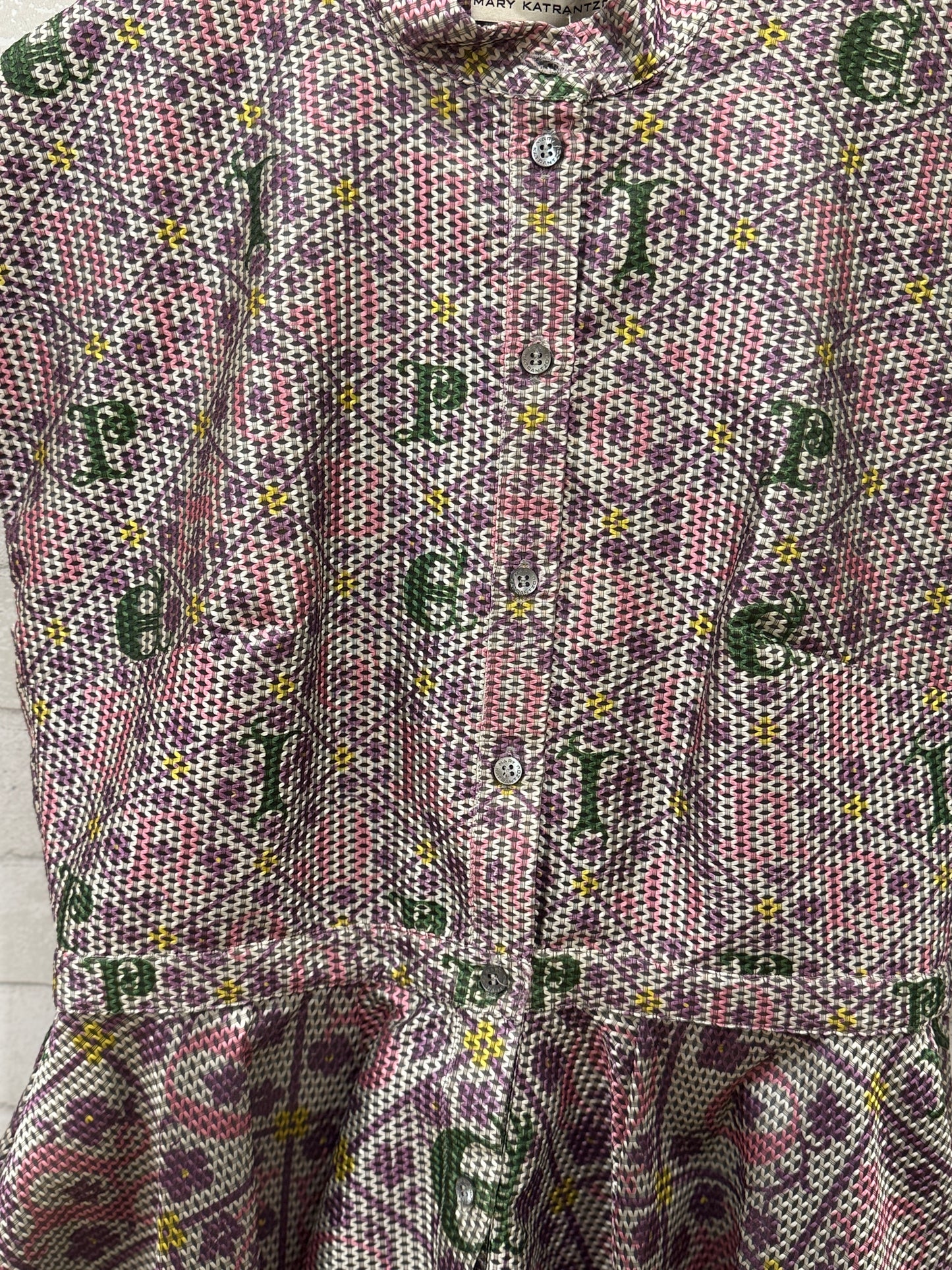 MARY KATRANTZOU NWT  Drive Maxi Dress Grid Lace/XL-US14