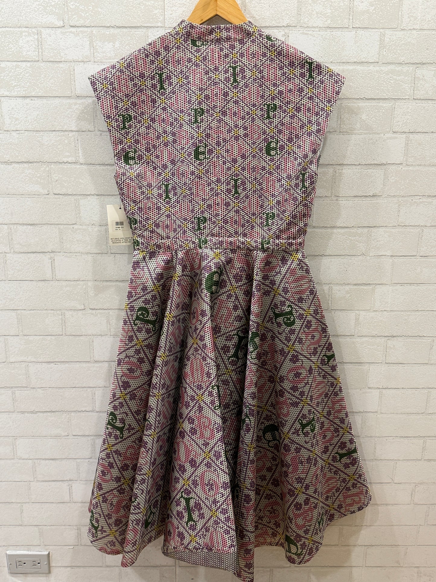 MARY KATRANTZOU NWT  Drive Maxi Dress Grid Lace/XL-US14