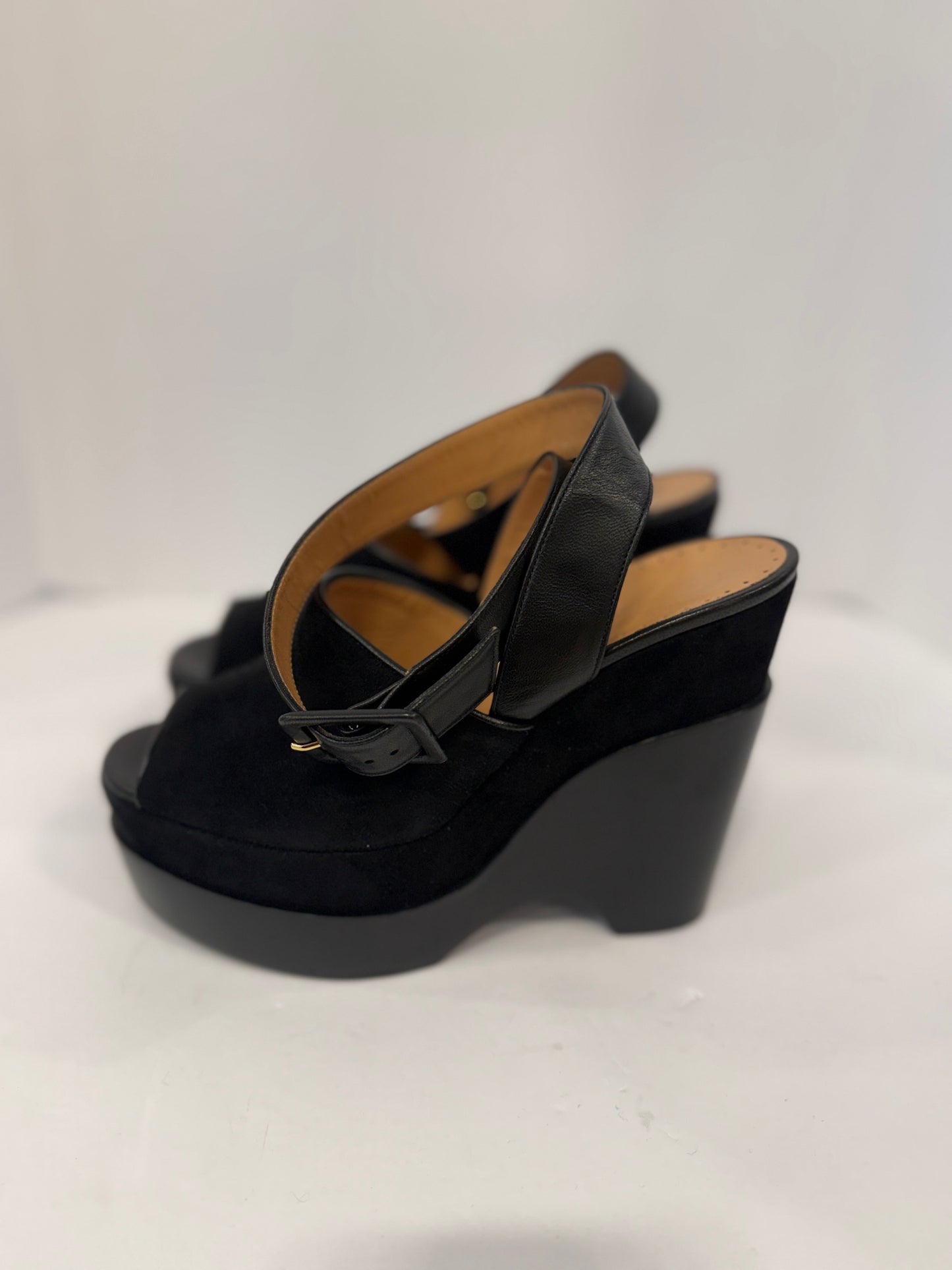 ALEXA WAGNER NWT Suede Platform Open Toe Sandals/ US8.5-EU39