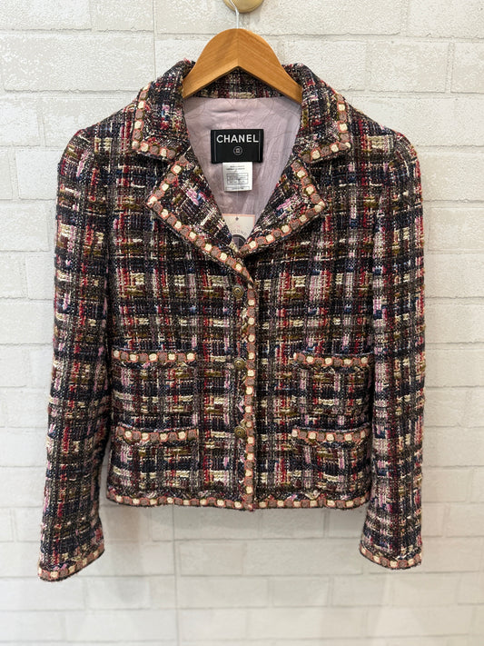 CHANEL Tweed Jacket 05 W 4 Pockets/S-EU36