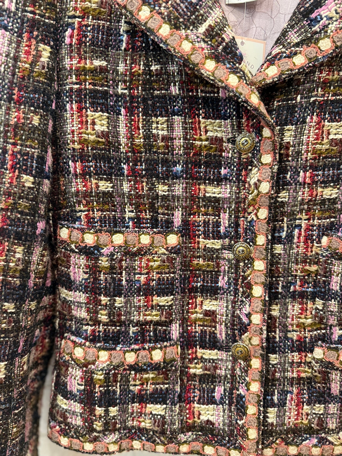 CHANEL Tweed Jacket 05 W 4 Pockets/S-EU36