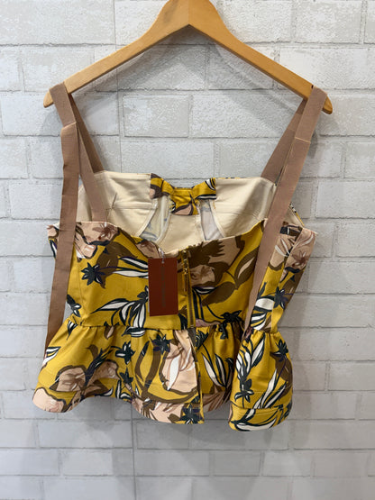SILVIA TCHERASSI  NWT Cotton Floral Print Junquillo Top/L