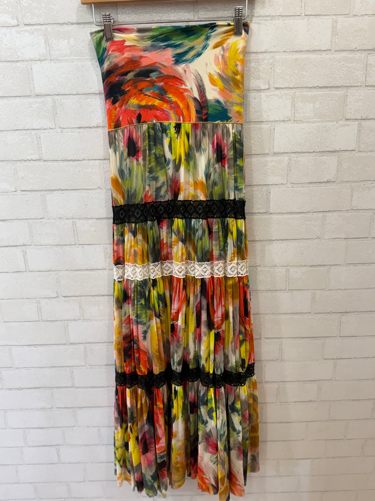 FUZZI NWT Jersey Floral Print Maxi Skirt/XS