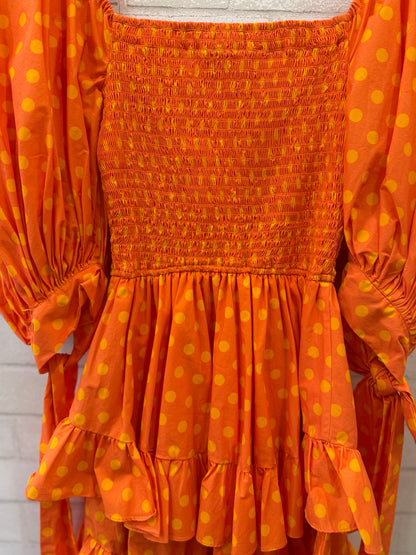 CAROLINE CONSTAS NWT Cotton SS Smock Mini Dress/L