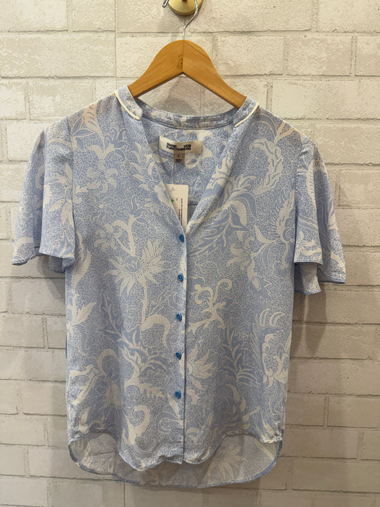 DIANE VON FURSTENBERG SS Paisley Print Blouse/XS-US2