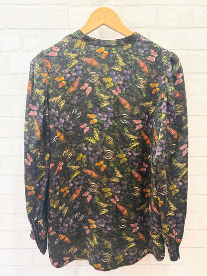 JOHNNY WAS WORKSHOP LS Butterflies Blouse / S