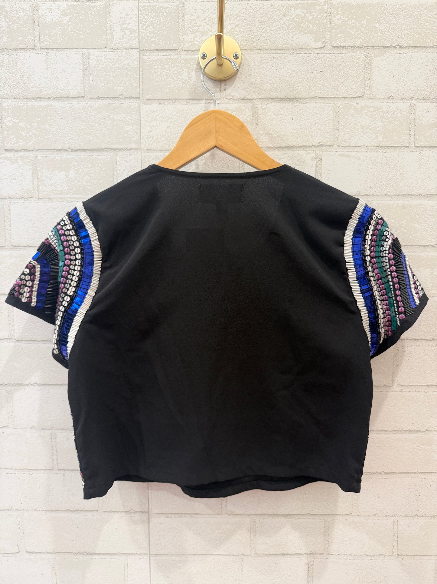 NBD X THE NAVEN TWINS SS Sequin Crop Top / S