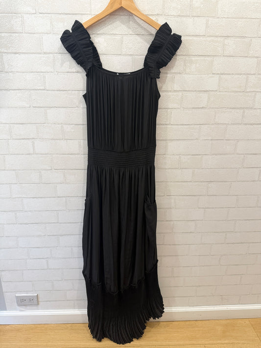 RAMY BROOK NWT Ruffled Pleated Smocked Maxi Dress/M