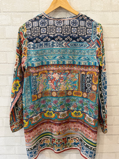 JOHNNY WAS LS Printed Tunic / S