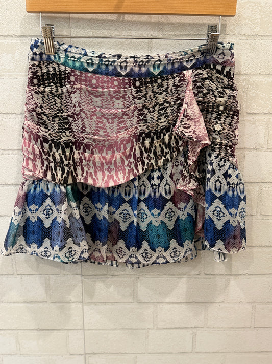 RAMY BROOK Printed Ruffle Mini Skirt / S-US4