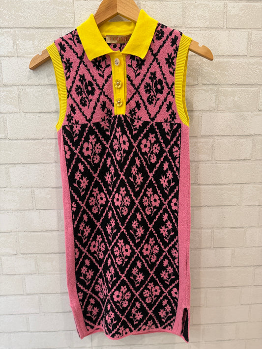 CORMIO Cotton Sleeveless Marcella Print Mini Dress/XS