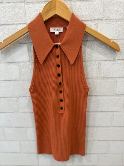 ALC Sleeveless Polo Collar Top/S