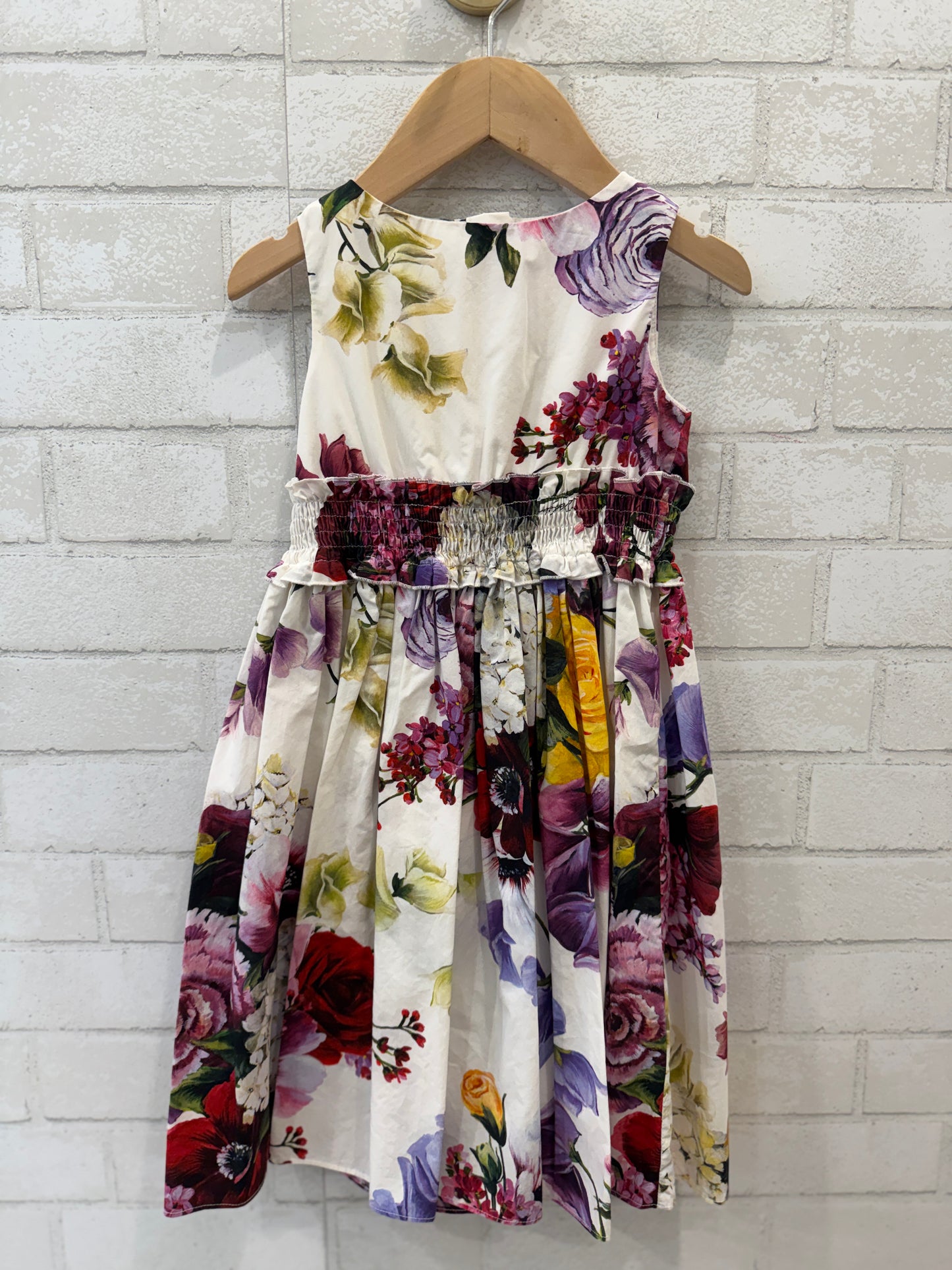 DOLCE& GABBANA  Flower Print Sleeveless Smock Dress/ 2Y