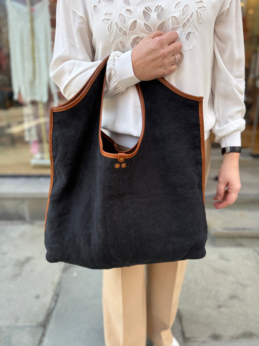 JEROME DREYFUSS  Paco Linen Tote Bag