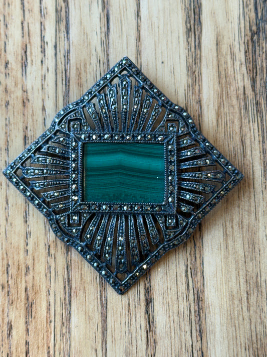 NO BRAND Brooches W Green Stones