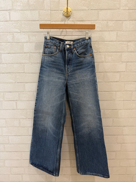 RE/DONE High-Rise Wide Leg Crop Jeans/XS-US23
