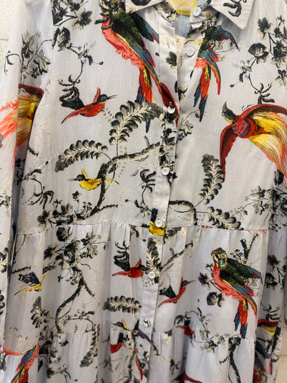 ERDEM LS Bird Print Maxi Dress / M-US8