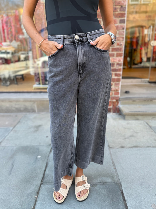 RAG & BONE Ruth Super High Rise Ankle Wide Leg Jeans Size S / 28