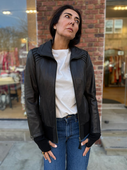MACKAGE Lamb Leather Zipped Jacket /M