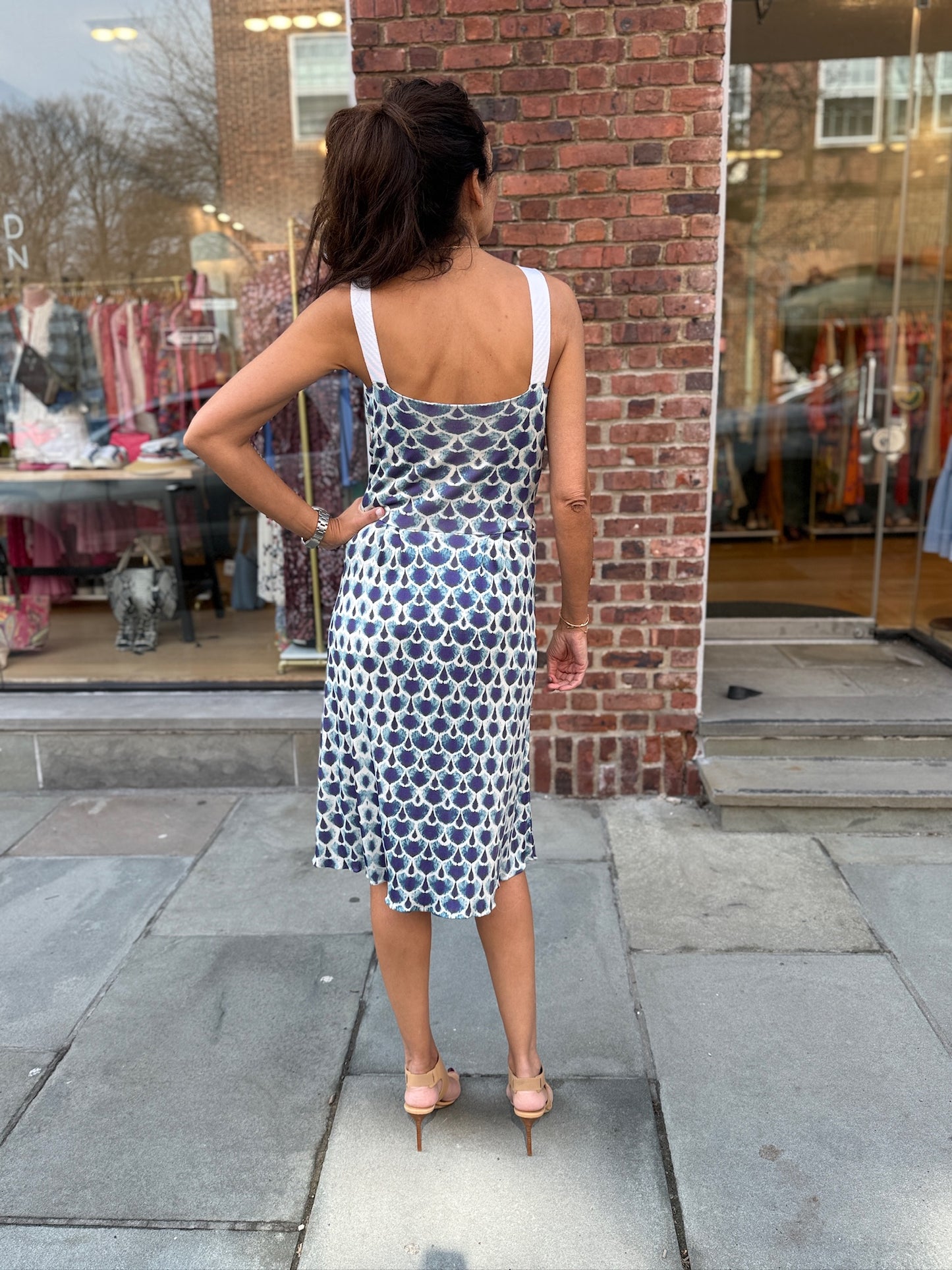 ALBERTA FERRETTI NWT Print Sleeveless Summer Dress/ L