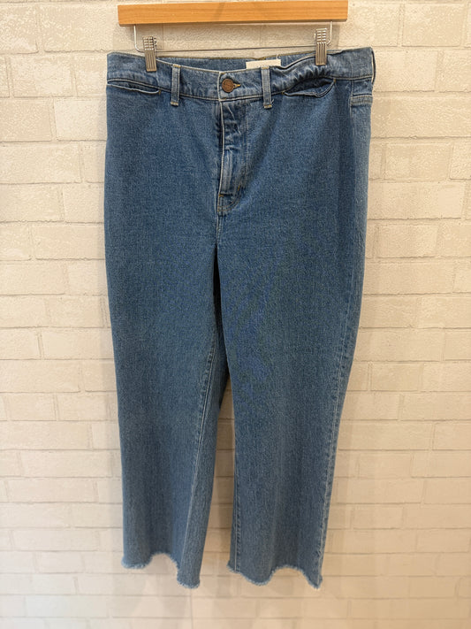 LA LIGNE High Rise Wide Leg Ankle Jeans / L-32