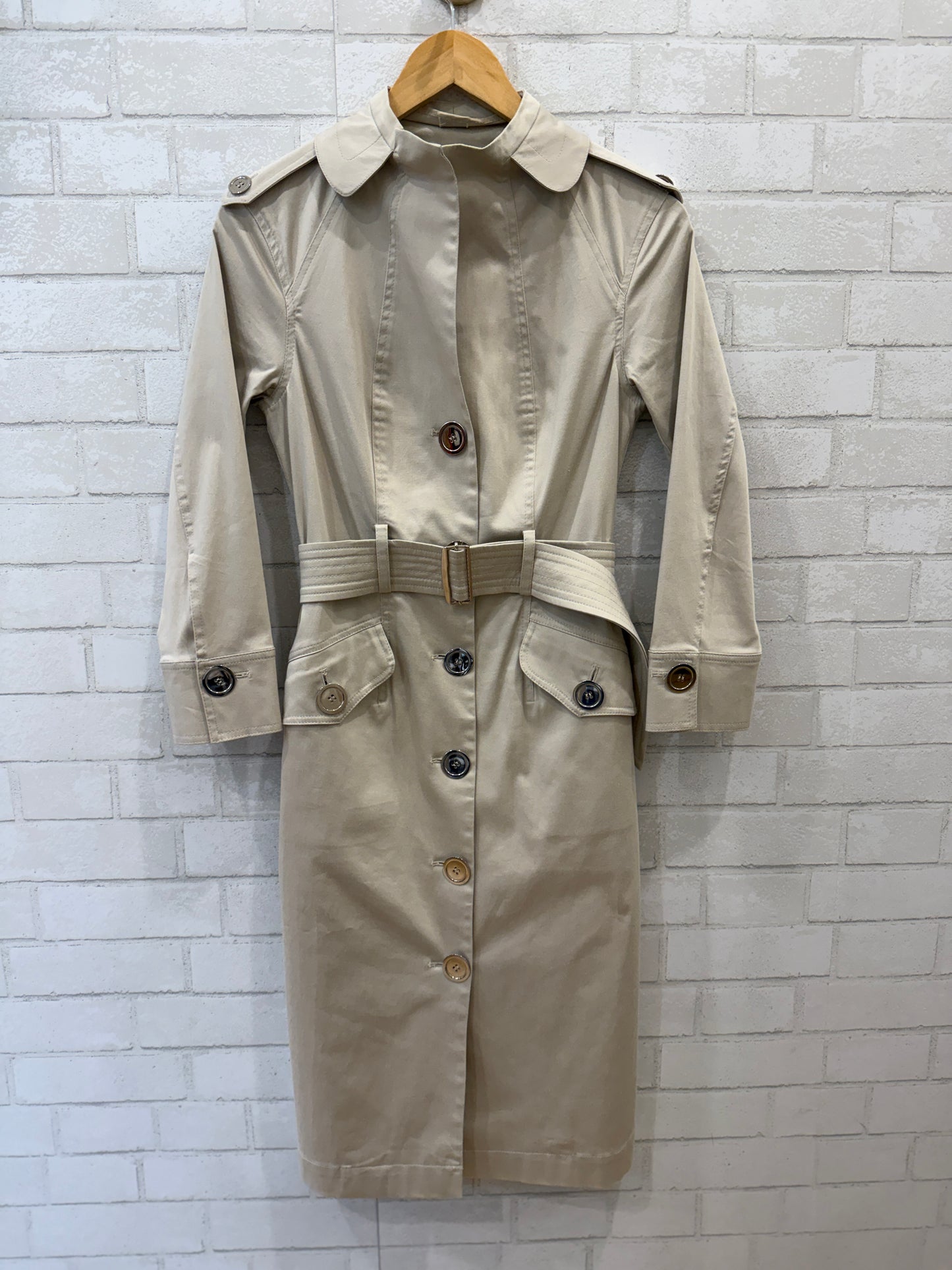 CHARLES CHANG LIMA Cotton Ls Coat with Belt/S-US4