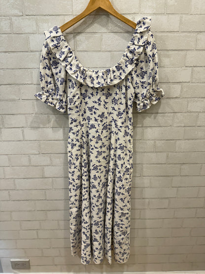 POLO RALPH LAUREN Linen Floral Midi Dress / M-US6