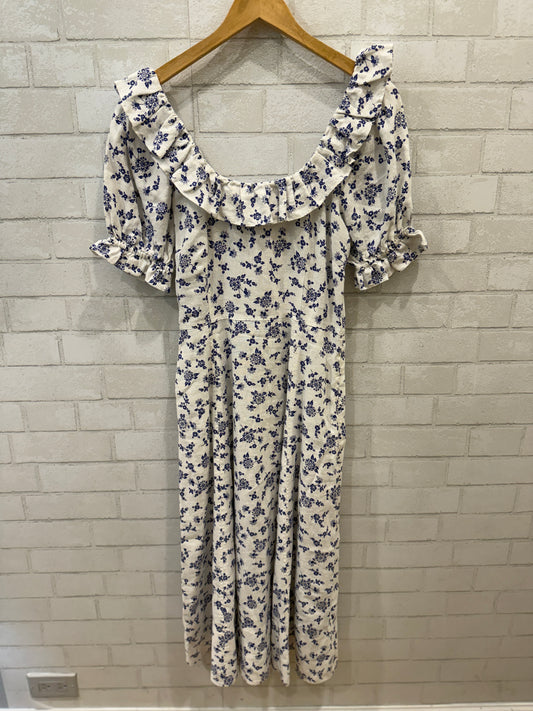 POLO RALPH LAUREN Linen Floral Midi Dress / M-US6