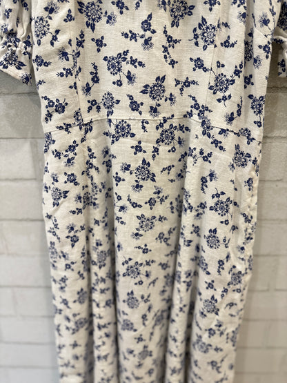 POLO RALPH LAUREN Linen Floral Midi Dress / M-US6