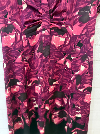 ELIE TAHARI Silk Dress Floral Print / M