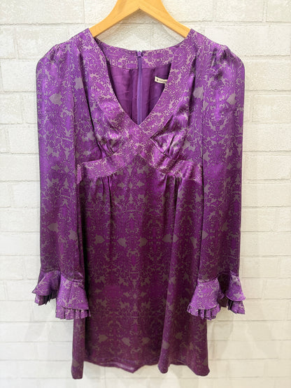 NANETTE LEPORE Silk LS  A Line Mini Dress/ M