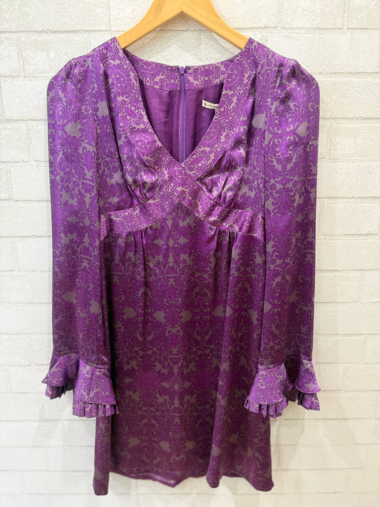 NANETTE LEPORE Silk LS  A Line Mini Dress/ M