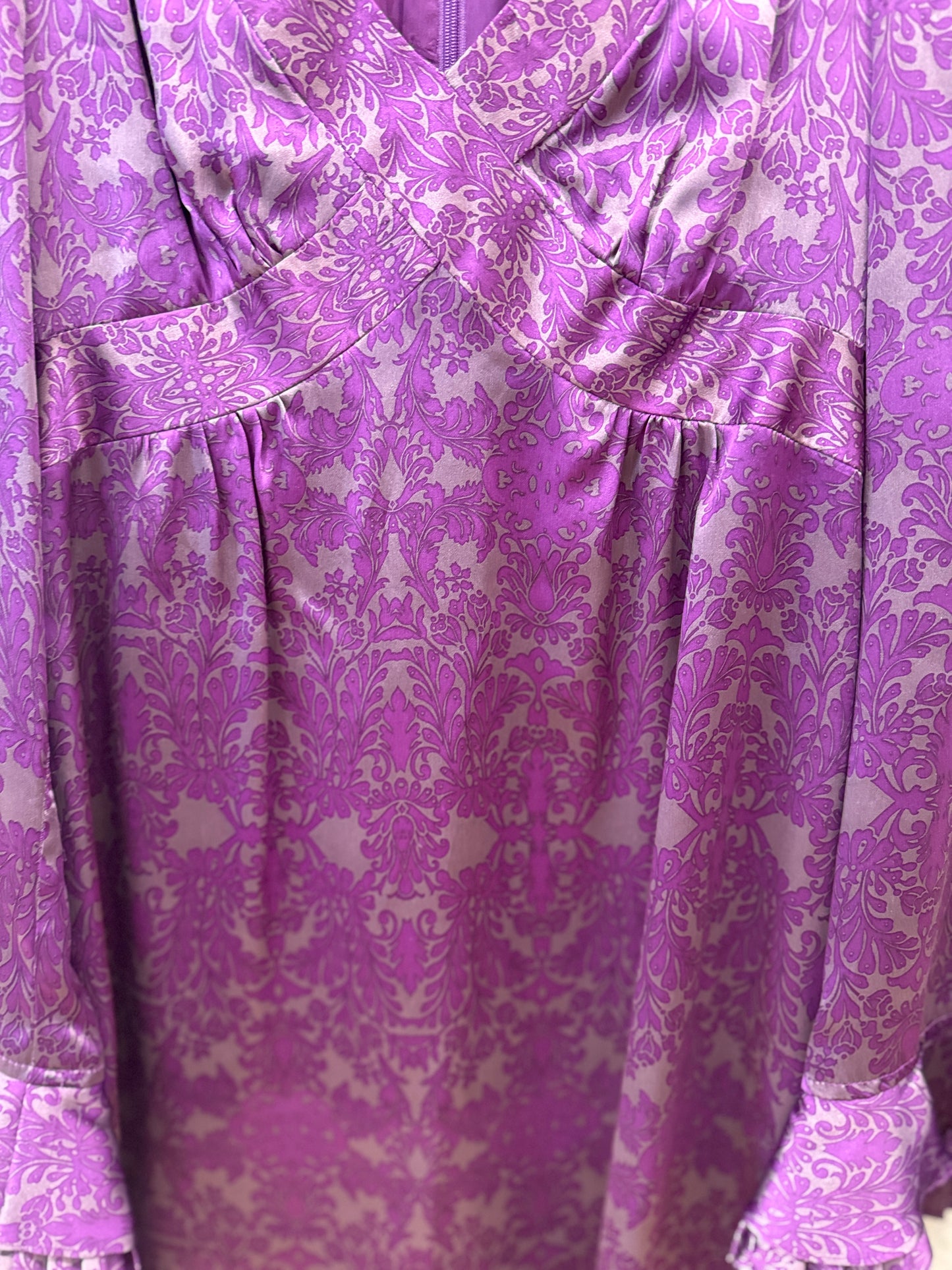NANETTE LEPORE Silk LS  A Line Mini Dress/ M