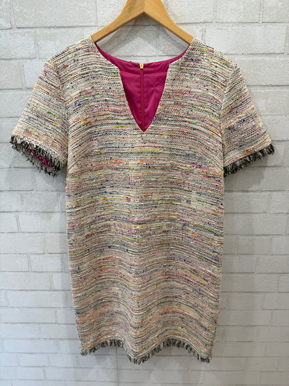 TRINA TURK Cotton SS Fringe A Line Mini Dress/ M
