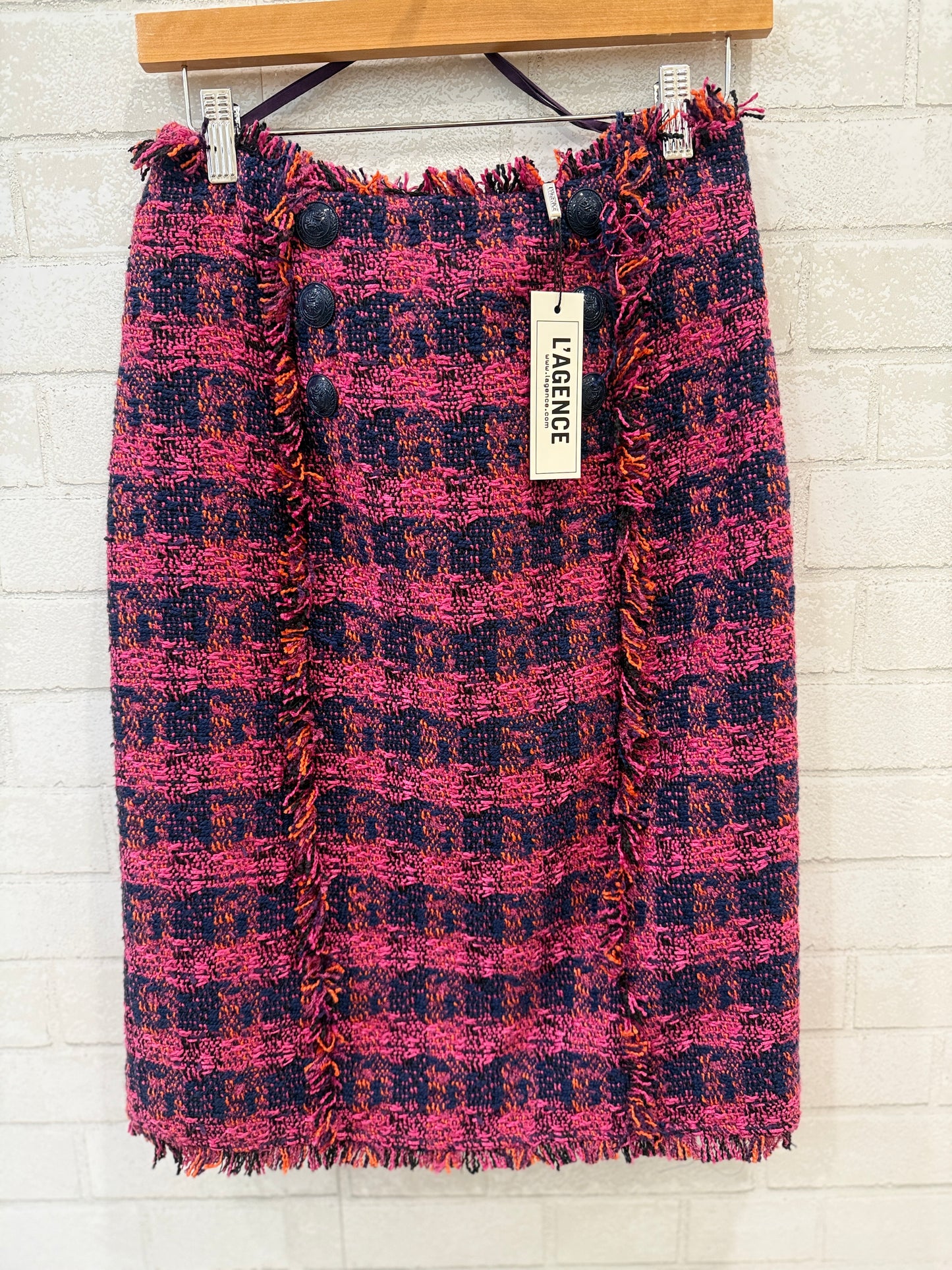 L'AGENCE NWT Tweed Kitty Pencil  Knee Lenght Skirt/S-US6