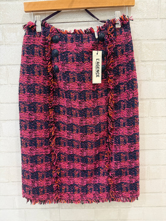L'AGENCE NWT Tweed Kitty Pencil  Knee Lenght Skirt/S-US6