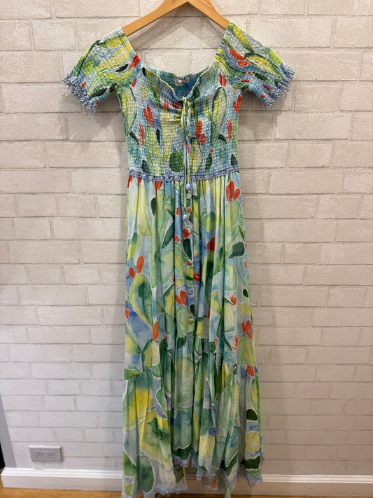 CHARO RUIZ SS Cactus Print Maxi Dress / S