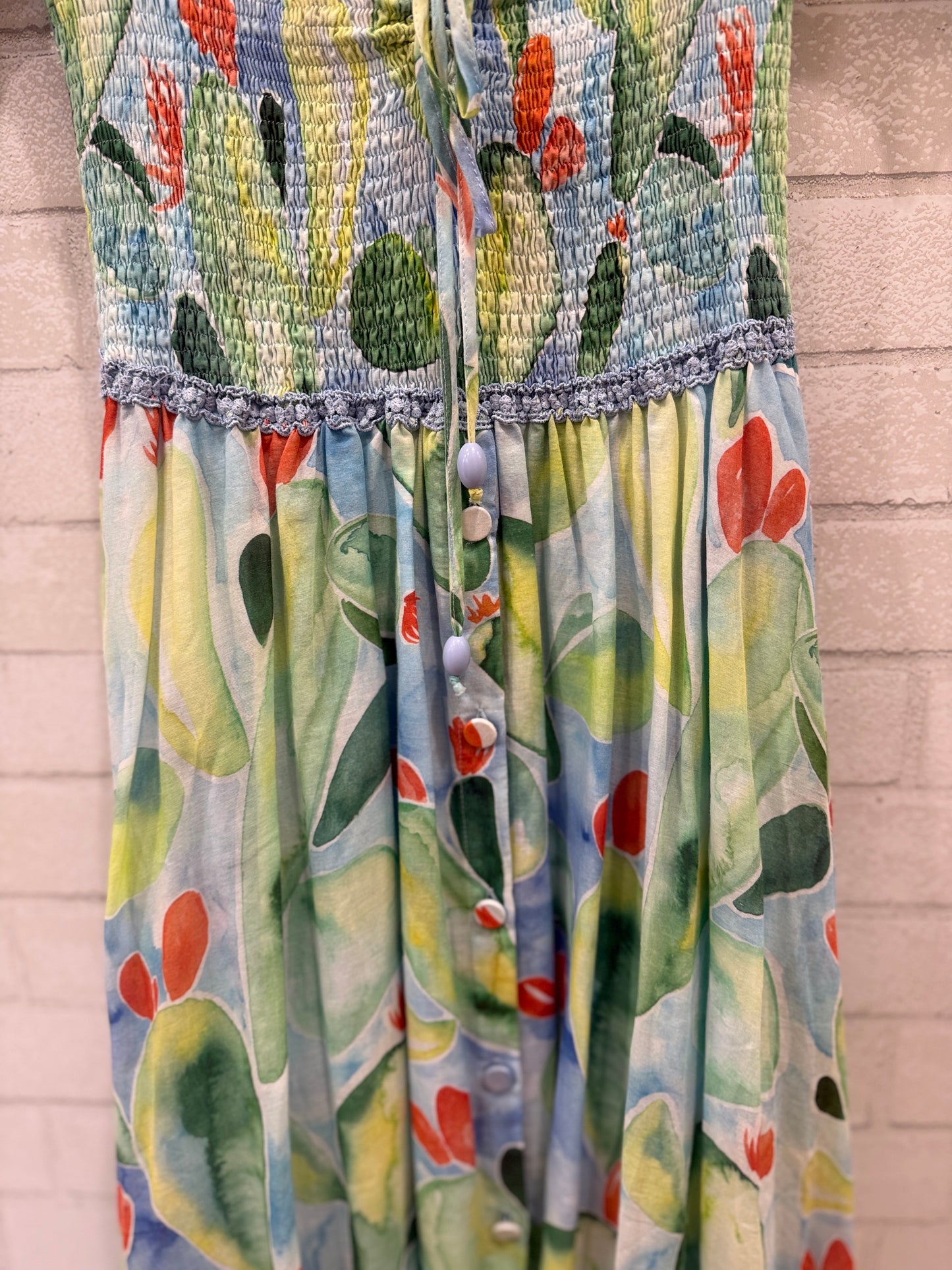 CHARO RUIZ SS Cactus Print Maxi Dress / S