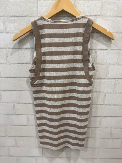 BRUNELLO CUCINELLI Cotton Stripes Print Tank Top/L
