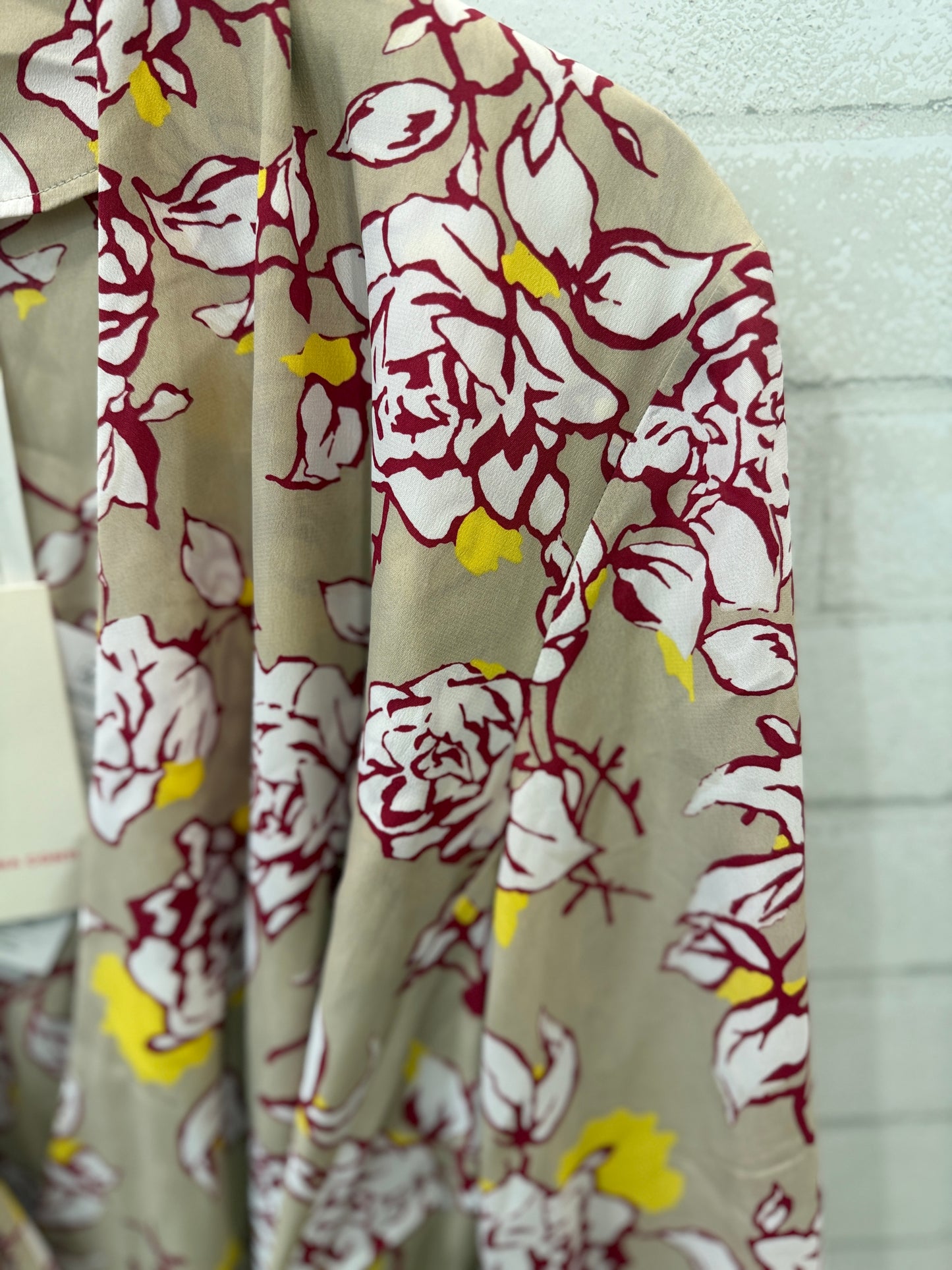 LIVIANA CONTI NWT  3/4 Sleeves  Flower Print Midi Wrap Dress/ XL- EU48