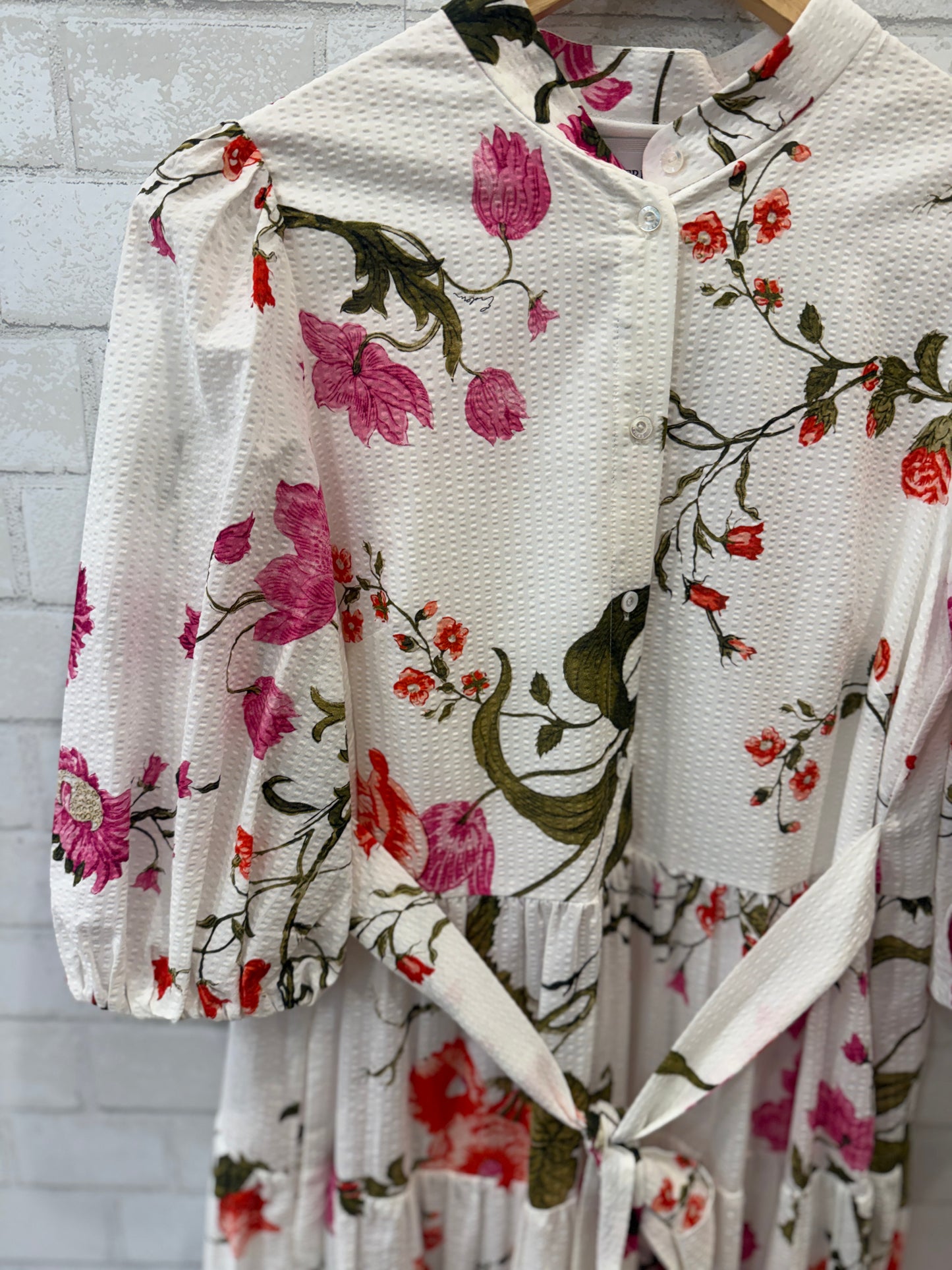 ERDEM Cotton Flower Print SS Maxi Dress / M-US6