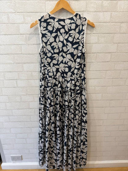LORETTA CAPONI Cotton Printed Sleeveless Maxi Dress / M