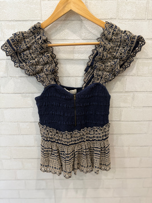 SEA NEW YORK NWT  Marley Pleated  Sleeveless Top/S