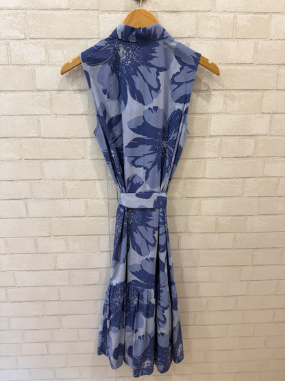 CAROLINA HERRERA Cotton Sleeveless Flower Print Midi Dress / S-US4
