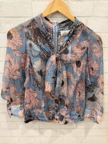 BYRON LARS LS Flower Print Blouse/M-US8