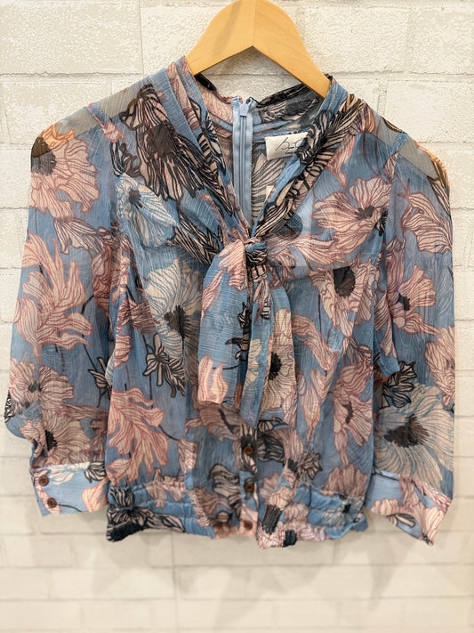 BYRON LARS LS Flower Print Blouse/M-US8