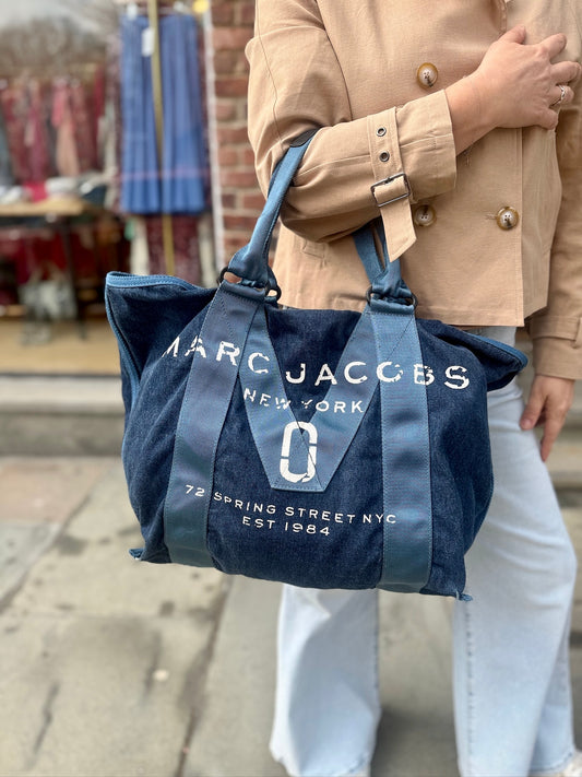 MARC JACOBS Denim Large Tote Bag