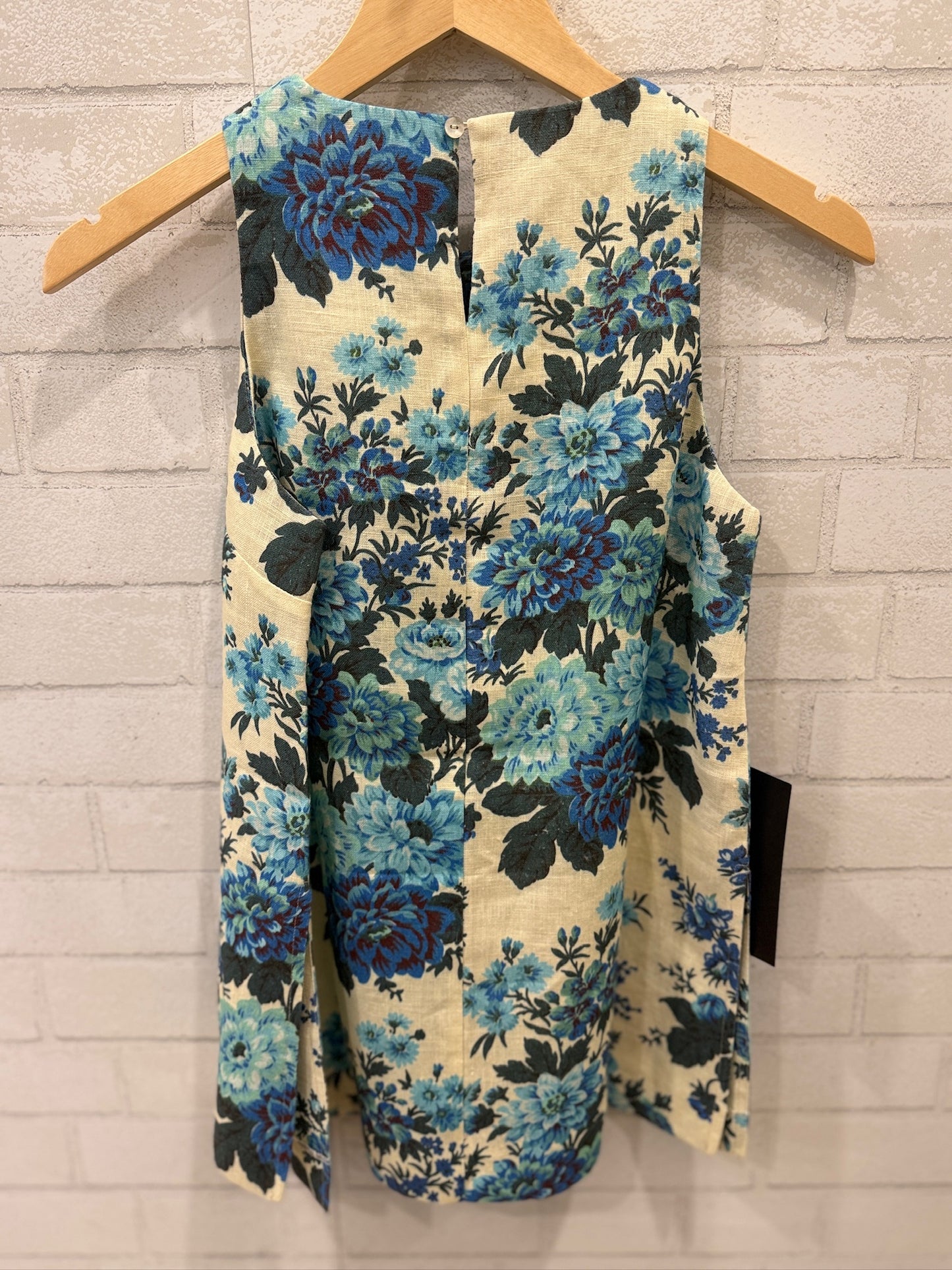 TUCKERNUCK NWT Sleeveless  Linen Flower Top / XS