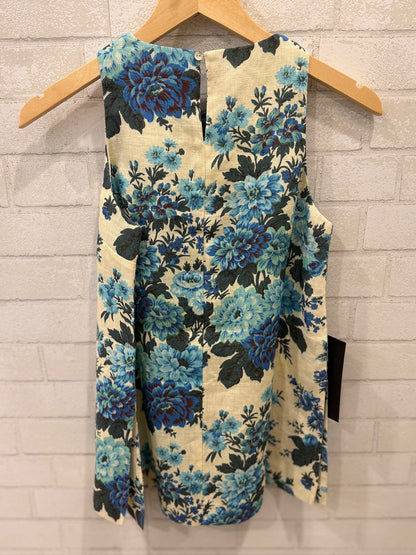 TUCKERNUCK NWT Sleeveless  Linen Flower Top / XS